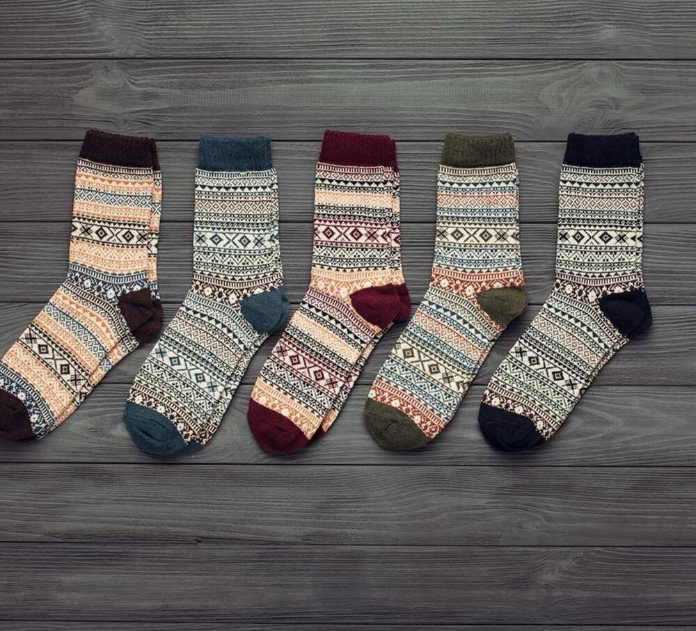 NWT 5-Pack NORSOME Stockholm Classic Collection Wool Blend Socks Large Winter